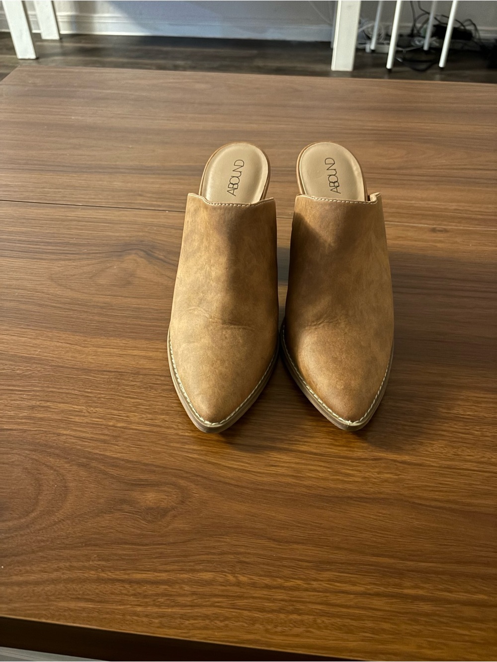 a new day Tan Pointed Toe Slip-On Mules